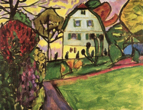 Casa de campo (Wassily Kandinsky) - Reprodução com Qualidade Museu