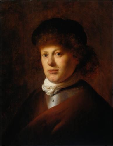 Retrato de Rembrandt Van Rijn (Rembrandt) - Reprodução com Qualidade Museu