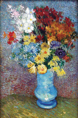Flores em um vaso azul (Vincent Van Gogh) - Reprodução com Qualidade Museu