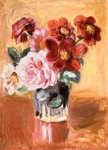 Buquê de peônias e anêmonas (Pierre-Auguste Renoir) - Reprodução com Qualidade Museu