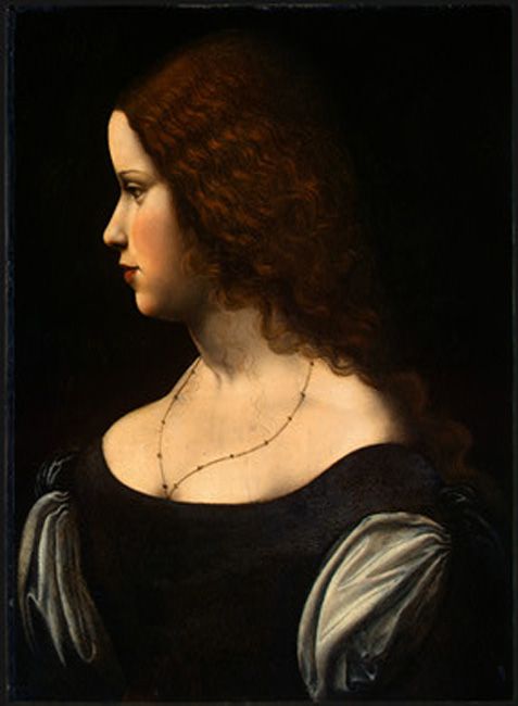 Retrato de uma jovem senhora (Leonardo da Vinci) - Reprodução com Qualidade Museu