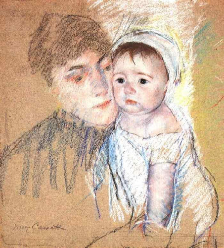 Baby Bill com tampa e turno (Mary Cassatt) - Reprodução com Qualidade Museu