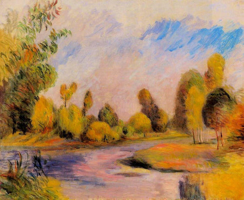Banks Of A River (Pierre-Auguste Renoir) - Reprodução com Qualidade Museu
