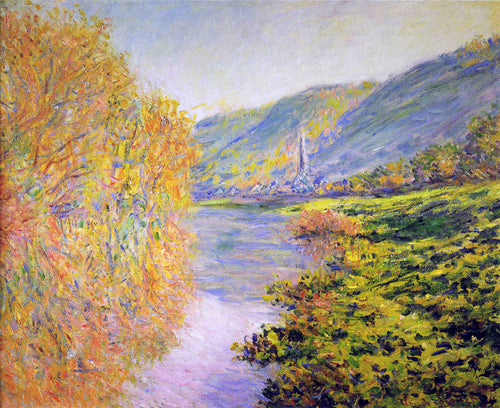 Margens do Sena em Jeufosse, outono (Claude Monet) - Reprodução com Qualidade Museu