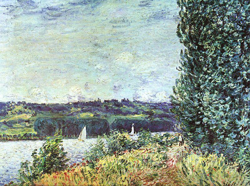 Soprando o vento das margens do Sena (Alfred Sisley) - Reprodução com Qualidade Museu