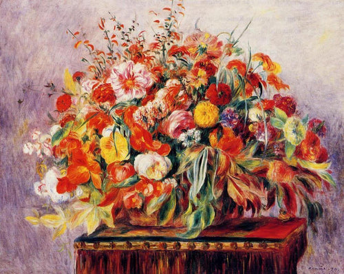 Cesta De Flores (Pierre-Auguste Renoir) - Reprodução com Qualidade Museu