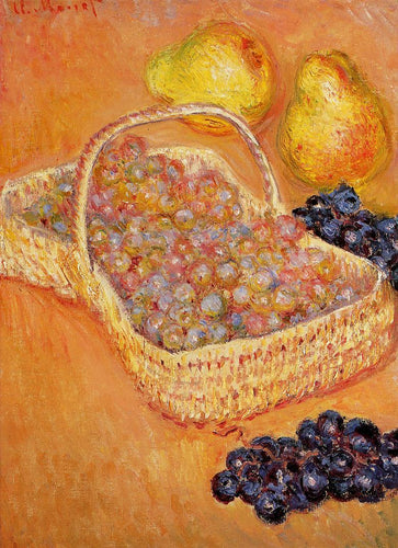 Cesta De Gráficos, Marmelos E Peras (Claude Monet) - Reprodução com Qualidade Museu
