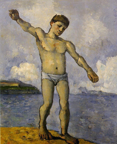 Banhista com braços estendidos (Paul Cézanne) - Reprodução com Qualidade Museu