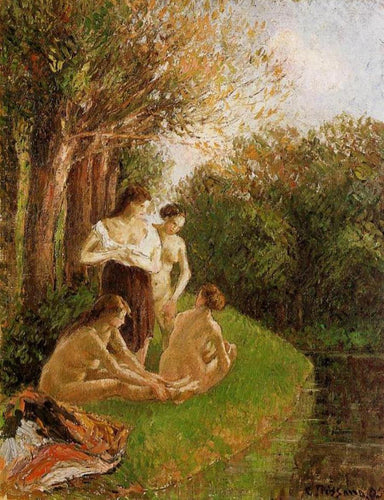 Banhistas (Camille Pissarro) - Reprodução com Qualidade Museu