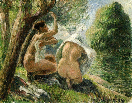 Banhistas (Camille Pissarro) - Reprodução com Qualidade Museu