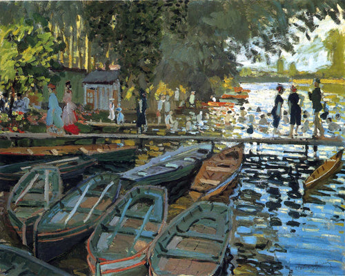 Banhistas em La Grenouillere (Claude Monet) - Reprodução com Qualidade Museu