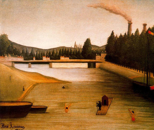 Banho em Alfortville (Henri Rousseau) - Reprodução com Qualidade Museu