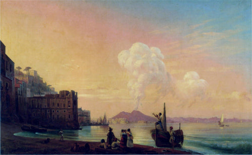 Baía de Nápoles (Ivan Aivazovsky) - Reprodução com Qualidade Museu