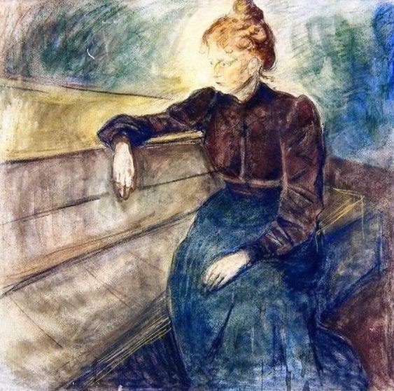 Retrato Feminino (Edvard Munch) - Reprodução com Qualidade Museu