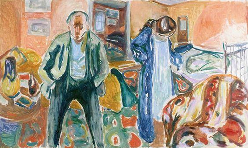 O artista e seu modelo (Edvard Munch) - Reprodução com Qualidade Museu