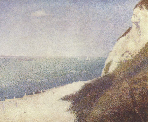 Praia de Bas Butin, Honfleur (Georges Seurat) - Reprodução com Qualidade Museu