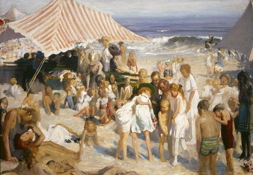 Praia em Coney Island (George Bellows) - Reprodução com Qualidade Museu