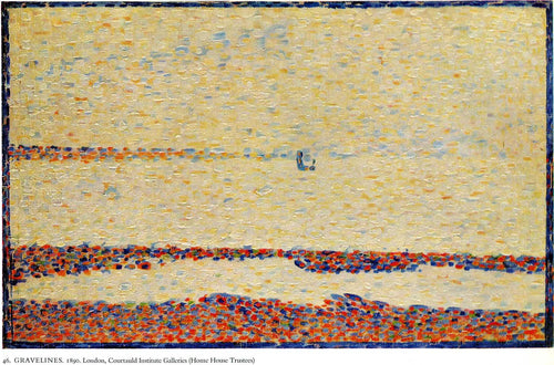 Praia em Gravelines (Georges Seurat) - Reprodução com Qualidade Museu