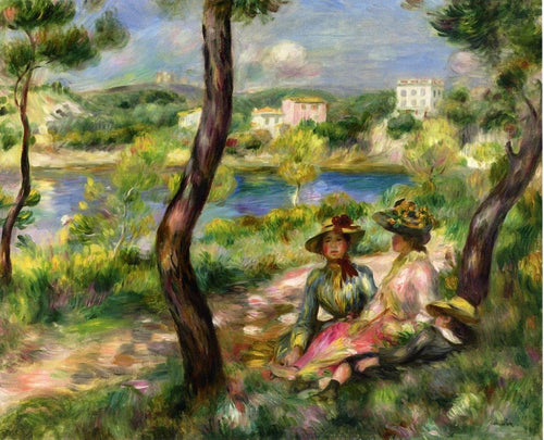 Beaulieu Mulheres e Menininho (Pierre-Auguste Renoir) - Reprodução com Qualidade Museu