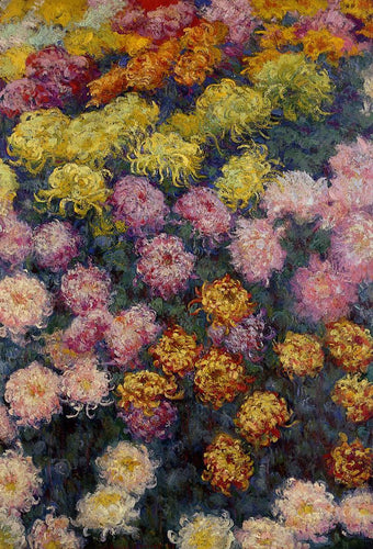 Cama de crisântemos (Claude Monet) - Reprodução com Qualidade Museu