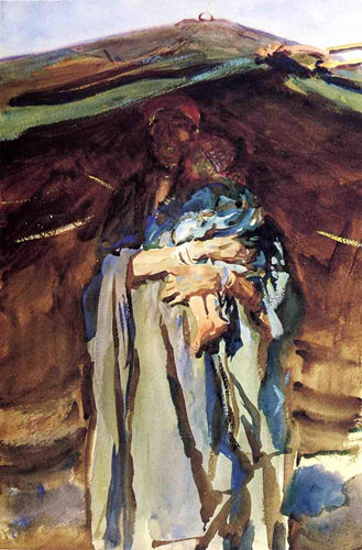Mãe beduína (John Singer Sargent) - Reprodução com Qualidade Museu