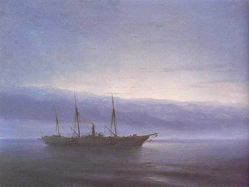 Antes da batalha. Navio Constantinopla (Ivan Aivazovsky) - Reprodução com Qualidade Museu