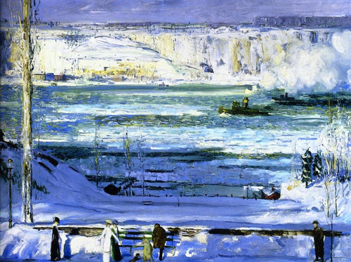 Rio coberto de neve (George Bellows) - Reprodução com Qualidade Museu