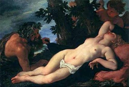 Vênus adormecido revelado por um sátiro
