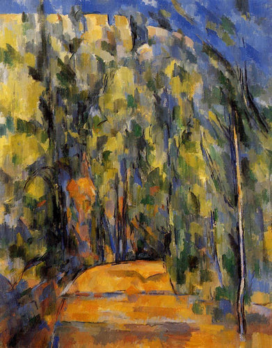 Curva na estrada da floresta (Paul Cézanne) - Reprodução com Qualidade Museu