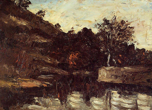 Curva no rio (Paul Cézanne) - Reprodução com Qualidade Museu