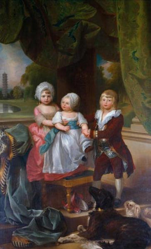 Príncipe Adolphus, posterior duque de Cambridge, com a princesa Maria e a princesa Sofia - Replicarte