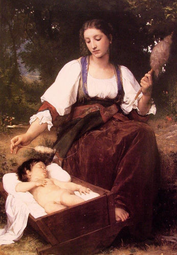 Berceuse (William-Adolphe Bouguereau) - Reprodução com Qualidade Museu