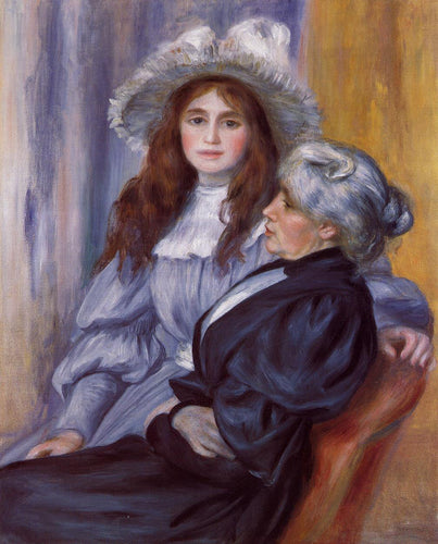 Berthe Morisot e sua filha Julie Manet (Pierre-Auguste Renoir) - Reprodução com Qualidade Museu