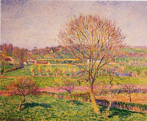 Grande nogueira em Eragny (Camille Pissarro) - Reprodução com Qualidade Museu
