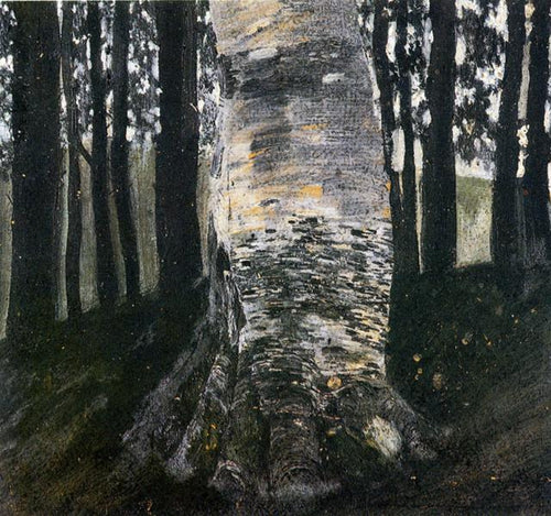 Vidoeiro em uma floresta (Gustav Klimt) - Reprodução com Qualidade Museu