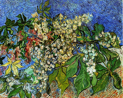 Ramos de castanha em flor (Vincent Van Gogh) - Reprodução com Qualidade Museu