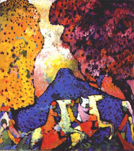 Montanha azul (Wassily Kandinsky) - Reprodução com Qualidade Museu