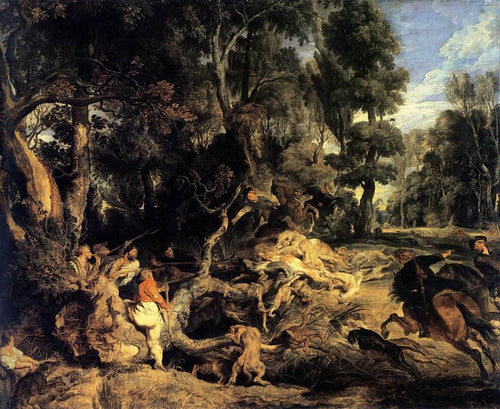 Caça ao Javali (Peter Paul Rubens) - Reprodução com Qualidade Museu