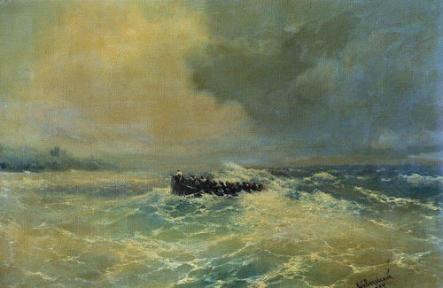 Barco no mar (Ivan Aivazovsky) - Reprodução com Qualidade Museu