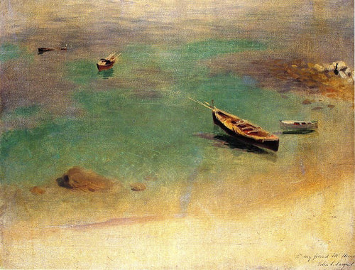 Barco nas águas ao largo de Capri (John Singer Sargent) - Reprodução com Qualidade Museu