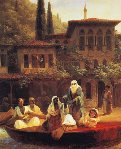 Passeio de barco por Kumkapi em Constantinopla (Ivan Aivazovsky) - Reprodução com Qualidade Museu