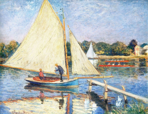 Velejadores em Argenteuil (Claude Monet) - Reprodução com Qualidade Museu