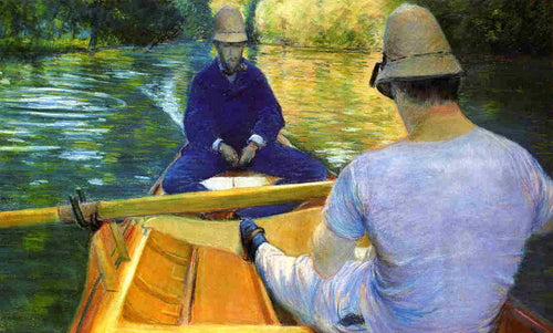 Boaters On The Yerres (Gustave Caillebotte) - Reprodução com Qualidade Museu