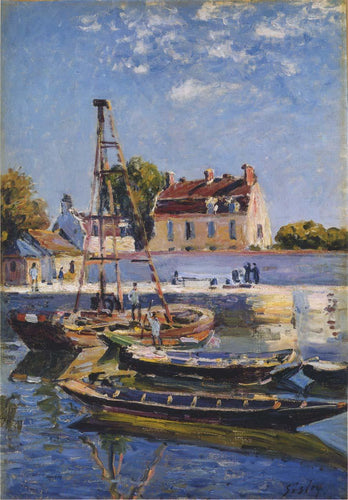 Barcos (Alfred Sisley) - Reprodução com Qualidade Museu