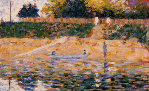 Barcos perto da praia de Asnières (Georges Seurat) - Reprodução com Qualidade Museu