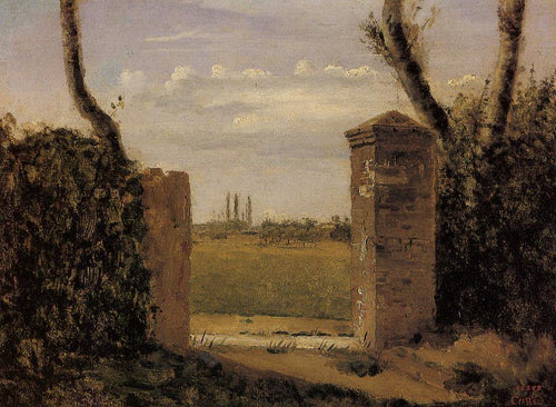 Boid Guillaumi perto de Rouen, um portão ladeado por dois postes