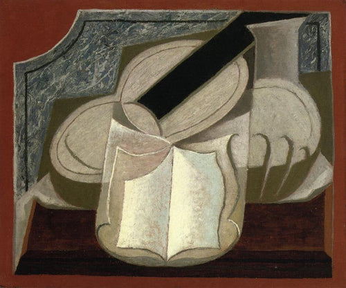 Livro e violão (Juan Gris) - Reprodução com Qualidade Museu