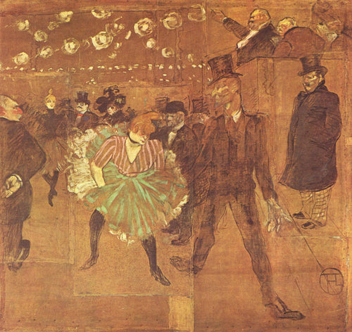 Dança no Moulin Rouge (Henri de Toulouse-Lautrec) - Reprodução com Qualidade Museu