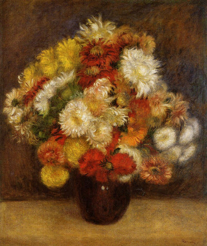 Buquê de crisântemos (Pierre-Auguste Renoir) - Reprodução com Qualidade Museu