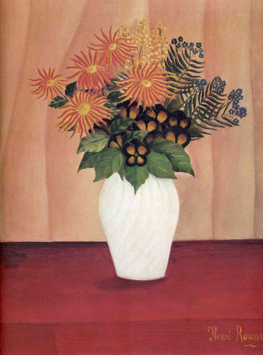 Buquê de flores (Henri Rousseau) - Reprodução com Qualidade Museu
